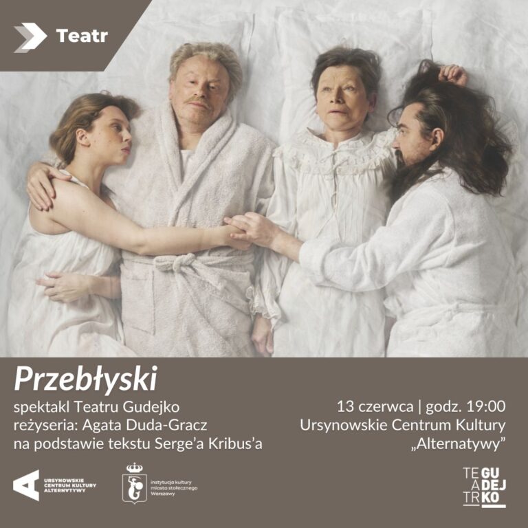Plakat do spektaklu Przebłyski