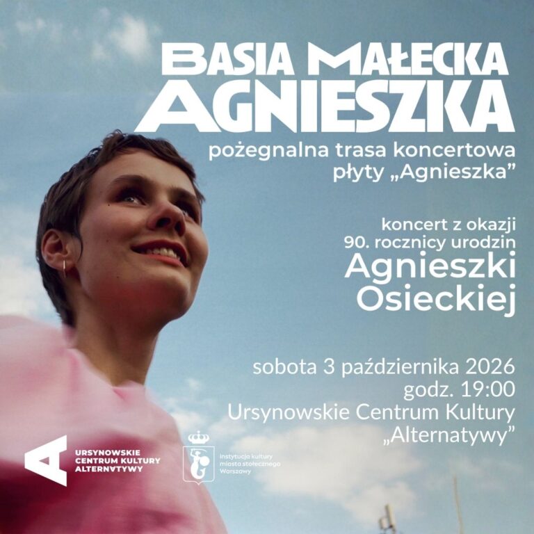Okładka „Basia Małecka – pożegnalna trasa koncertowa płyty «Agnieszka»”