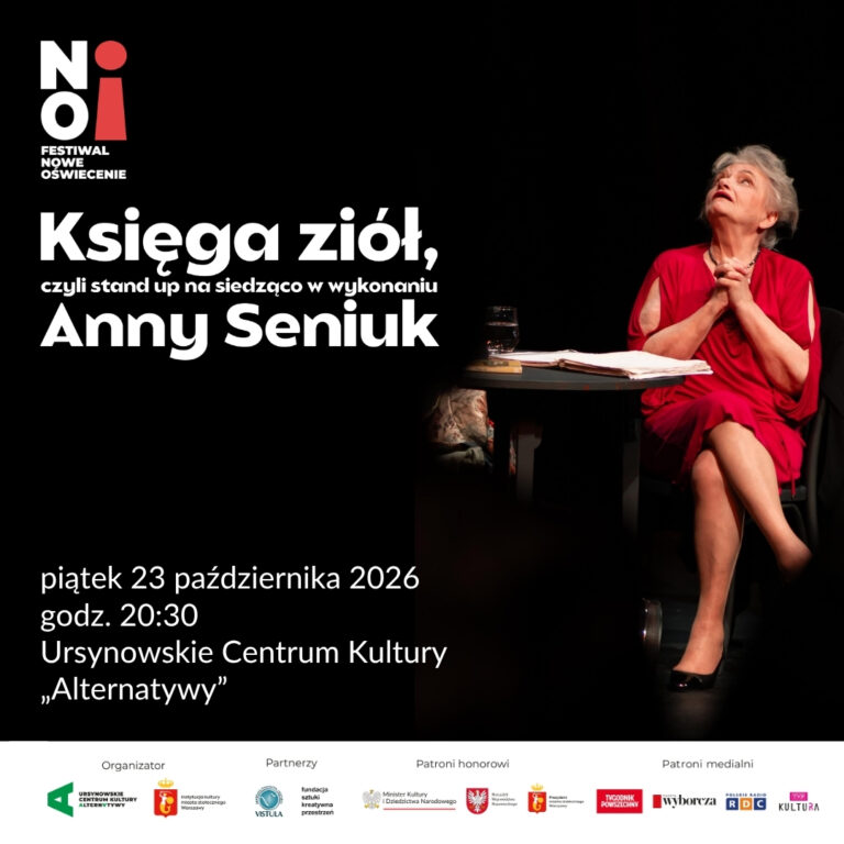 Okładka „Księga ziół, czyli stand up na siedząco w wykonaniu Anny Seniuk”