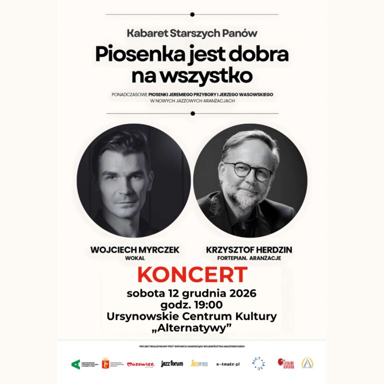 Okładka „Piosenka jest dobra na wszystko” feat. Wojciech Myrczek & Krzysztof Herdzin